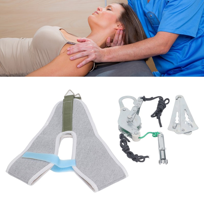Cervical Neck Traction Device Adjust Tightness Over Door Neck Stretcher