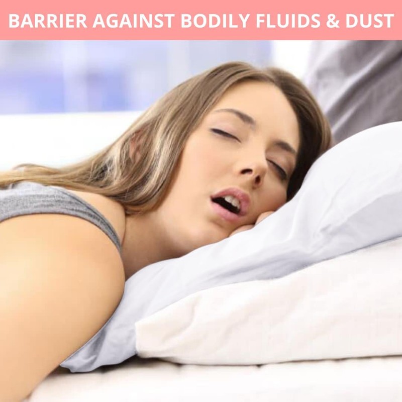 100% Organic Cotton 2pc Pillow Protector Standard Size 250GSM, Waterproof