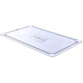 Carlisle FoodService Products Storplus Full-Size Plastic Food Pan Lid for Catering, Buffets, and Restaurants, Polycarbonate, 20.75 x 12.88 Inches, Clear, (Pack of 6)
