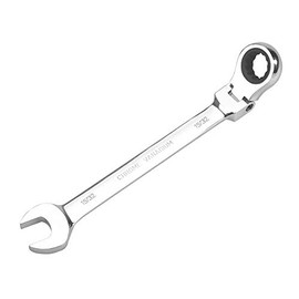 FLZOSPER 15/32‘’ SAE Flex-Head Gear Wrench,Box End Head 72-Tooth Ratcheting Combination Wrench Spanner