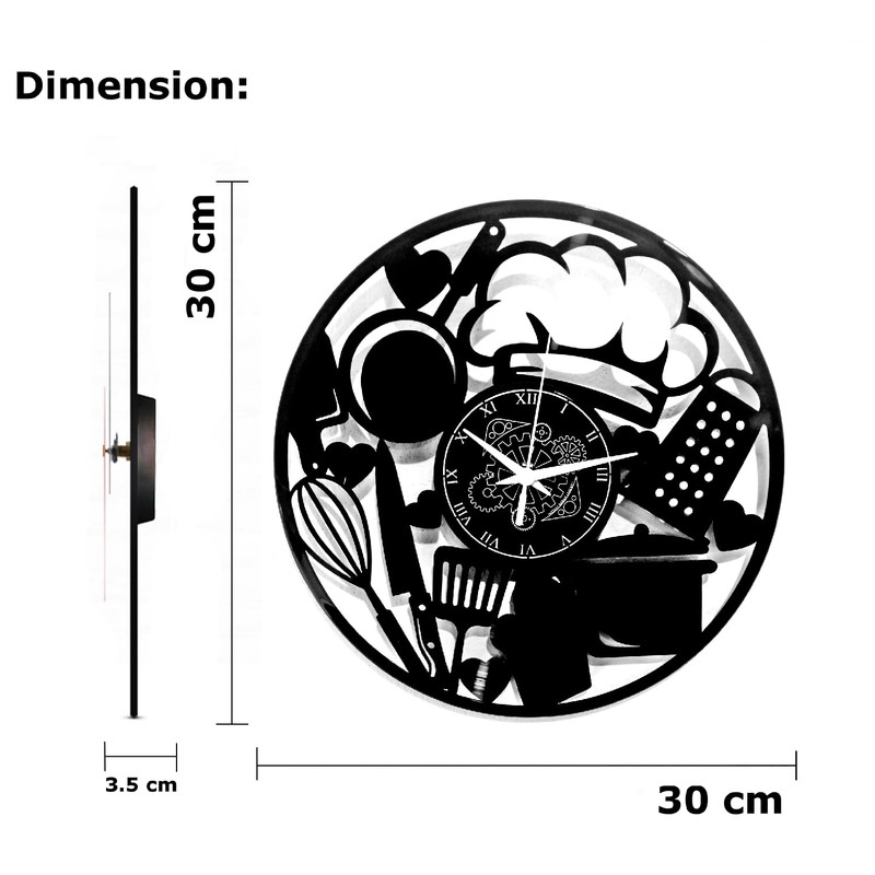 Instant Karma Clocks Vinyl Wall Clock for Kitchen Chef Home