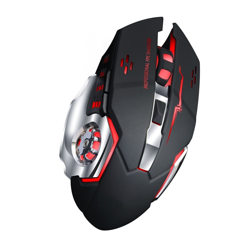 Thunder Wolf Q13 Charging Mute Wireless Mouse Gaming Business Luminous