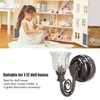 1:12 Dollhouse Wall Lamp LED Warm Lighting Vintage Look Metal