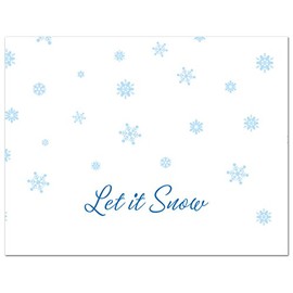50 Cnt Let It Snow Christmas Holiday Greeting Cards