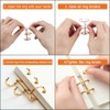 Book Ring 10 Pieces Binder Rings Loose Leaf Connector Rings