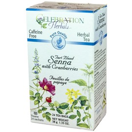 CELEBRATION HERBALS TEA SENNA W CRANBERRIES TEABAGS 24CT PURE QUALITY
