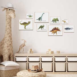 MeinBaby123® Dino Poster Children's Room Dinosaur Poster DIN A4, A5, A6 I Pictures Children's Room Boys Dino Decoration Pictures Children's Room Baby Room Decoration Wall Poster Premium (Dino Set of