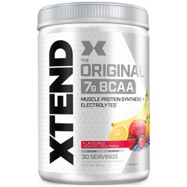 XTEND Original BCAA Powder Knockout Fruit Punch ​| Branched Chain Amino Acids Supplement | 7g BCAAs + Muscle Supplements | Electrolytes for Recovery | Amino Energy Post-Workout | 30 Servings