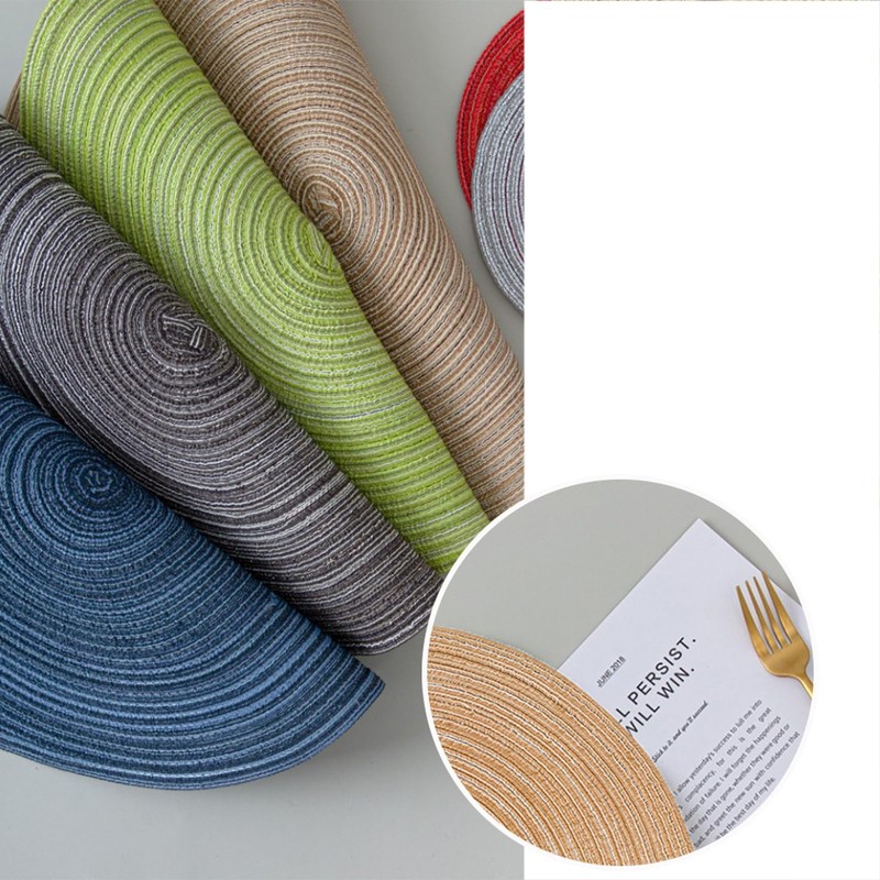 ADIDO EVA Round Placemats 11.8 inch Set of 4 -