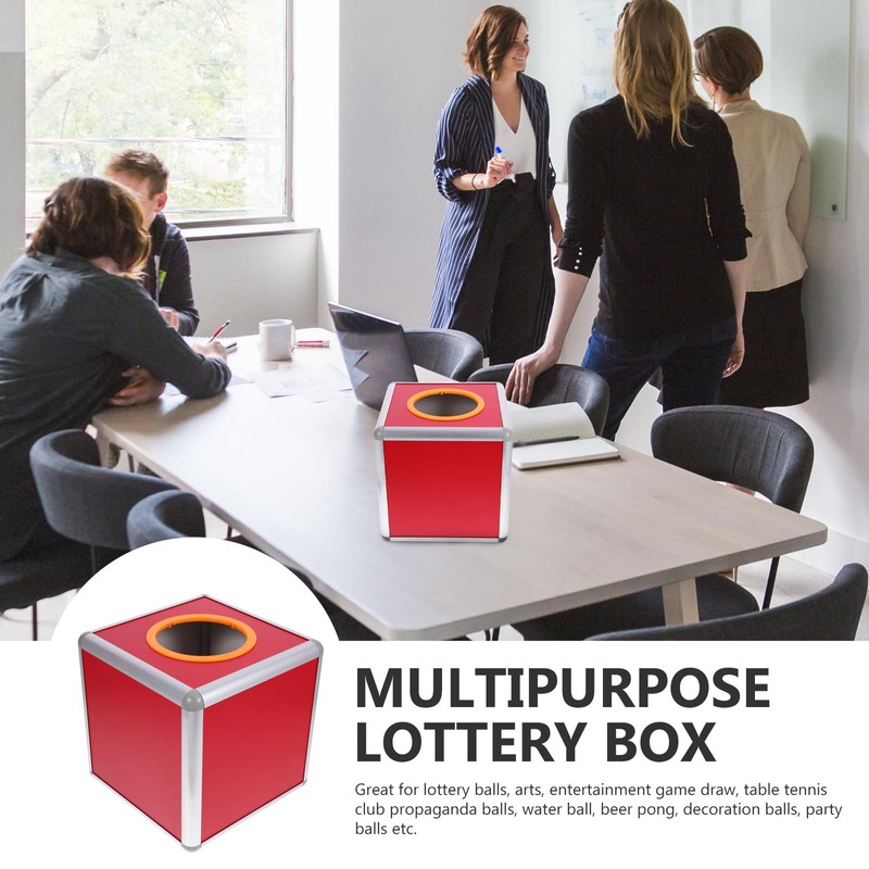 NUOBESTY 20CM Lottery Lucky Box Square Raffle Ball Game Box