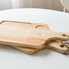 Wooden Cutting Board with Handle Thick Rubberwood Chopping Board Non