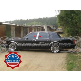Made in USA - Trims Express 1990-1997 Lincoln Town Car 4Pc Pillar Post Trim Chrome Stainless Steel Door