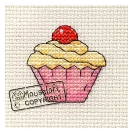 Mouseloft Mini Cross Stitch Kit - Cupcake, Stitchlets Collection