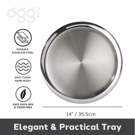 Oggi 7063 Stainless Steel Serving Tray