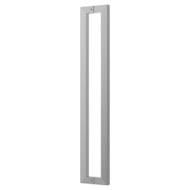 Ranbo 12" Rectangle/Square Push Pull Door Handle,Back to Back, 262mm (10.315 inch), 1.2 mm 304 Stainless Steel, for Barn Front Wood Shower Commercial Entrance Door, Brushed Nickel