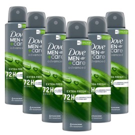 Dove Men+Care Advanced Antiperspirant Extra Fresh Protects 72 Hours from Body Odour and Sweat 150 ml Pack of 6