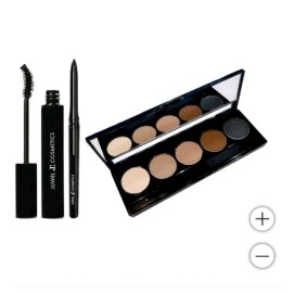 JUWEL COSMETICS TRIO, JUWEL Eye Shadow 5 colors-XLXL Blk Mascara-1 Gel Blk Eyeliner NEW SEALED