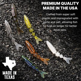 Lake Fork Trophy Lures Live Magic SHAD - Watermelon Red Flake - 4.5in - 4 Count