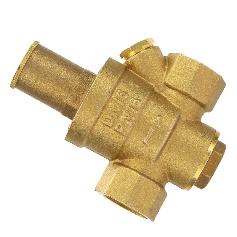 1pc Brass Adjustable Water Pressure Reducing Regulator Valve Thread DN15