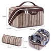 BOYATU Travel Makeup Bag for Women: Large Capacity Open Flat