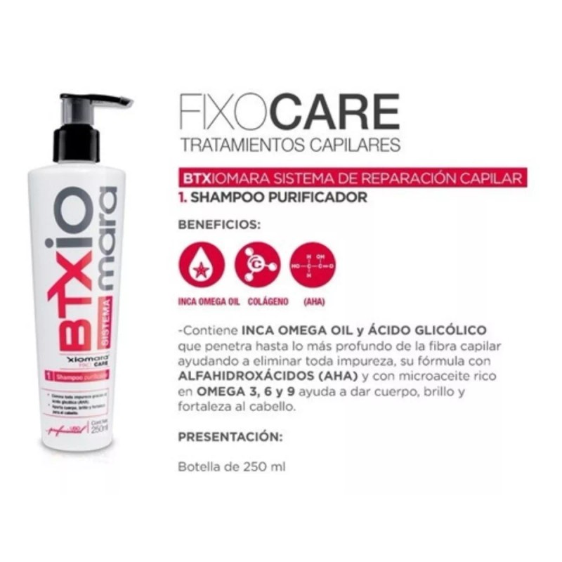 Xiomara 6 Shampoo Exfoliante Purificador Btx Paso 1 250 Ml