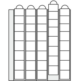 2 x SAFE 7395 Premium Coin Sleeves – Coin Sheets – Supplementary Sheets + Black ZWL for 5 Complete Euro Coin Sets of 1, 2, 5, 10, 20, 50 Cent & 1, 2 Euro Coins