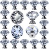 DEELF OUTLET 12 Packs Crystal Cabinet Knobs Drawer Pulls and