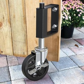HOLKIE Lanzador de Puerta con Resorte Resistente, Rueda de Puerta Giratoria con Resorte, Ruedas Giratorias para Puerta de Madera y Valla, Capacidad de 100kg