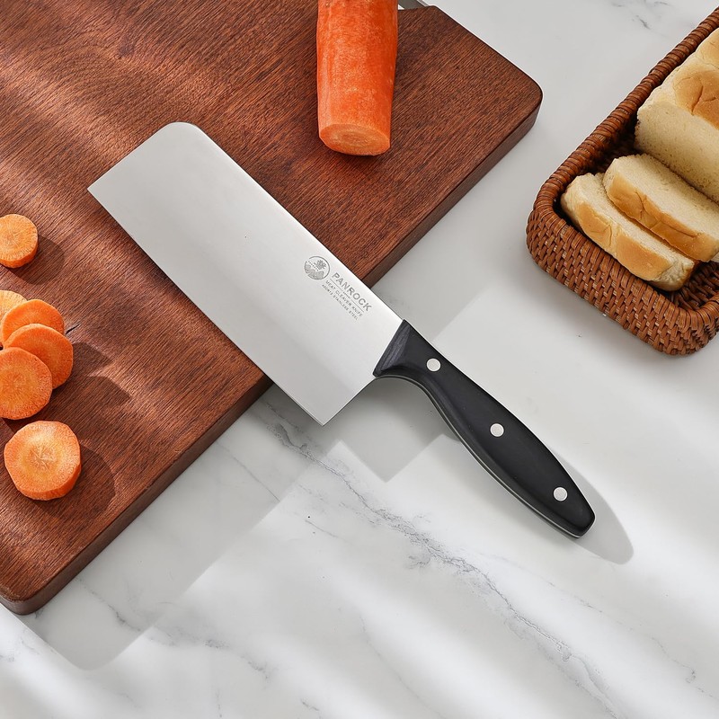 Chinese Cleaver Knife 7 Inch, Meat Knife Ultra Sharp Lightweight