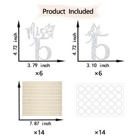 Mis 15 Centerpiece Sticks, Happy 15th Birthday Decorations, Hello 15, Cheers to 15 Years Old Birthday Anniversary Party Supplies 12 Pieces Silver…