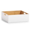 Zeller White Bamboo Storage Box, ca. 30 x 27 x