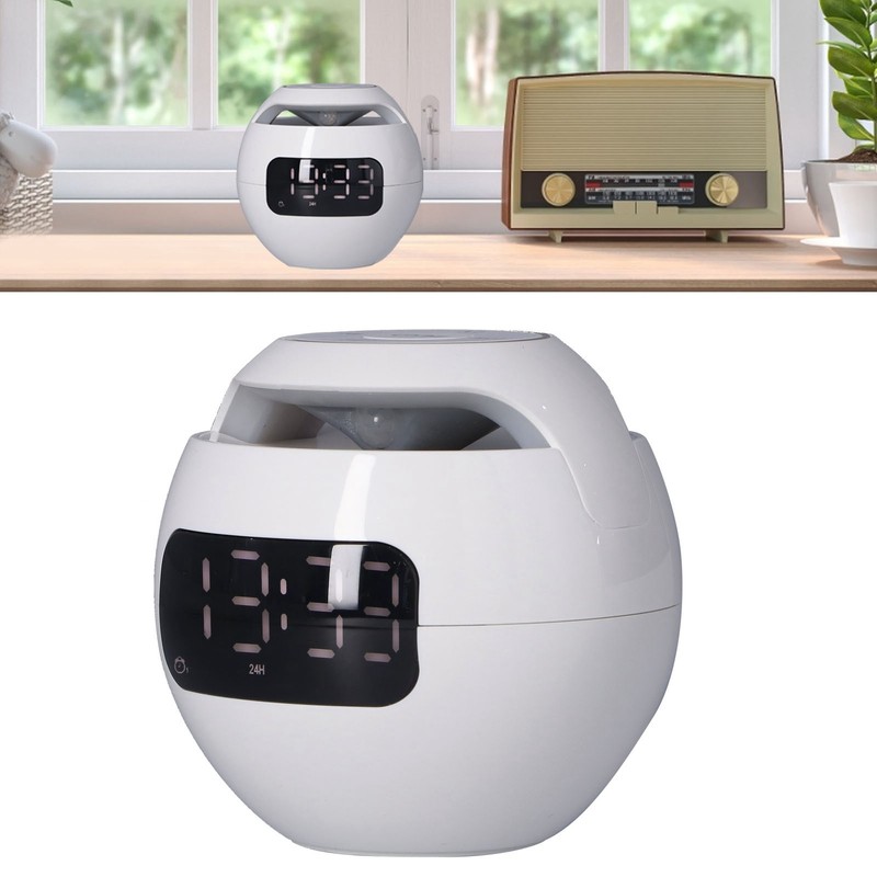 Multifunctional Bluetooth 5.0 Alarm Clock Speaker Rechargeable Ball Shape Portable