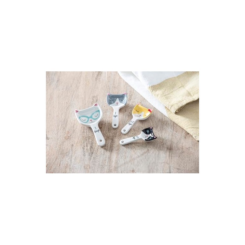 Davis & Waddell Kitty Crew Measuring Spoons Set (4 Pieces)