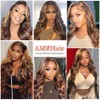 Body Wave Highlight Lace Front Wigs Human Hair 28 Inch
