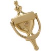 Hillman 852395 Hardware Essentials Bright Brass Door Knocker with Viewer, 7in, 1 Piece
