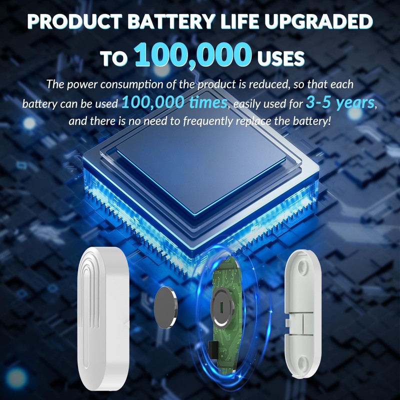 SanJie Door Chime, Door Open Contact Sensor Alarm with 500