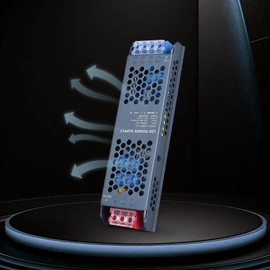 YOODI Transformer 230 V to 12 V LED, 200 W LED Transformer AC 230 V to DC 12 V Power Supply, LED Transformer Fast Heat Dissipation, LED Driver Switching Power Supply 16.6 A, Constant Voltage Low