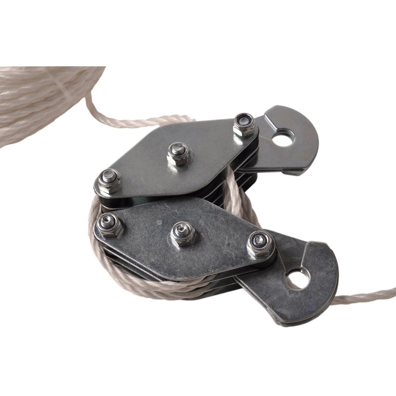 Pulley Load Capacity 180 kg 20 m Nylon Rope Six