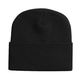 Acrylic Knit Hat - 1 Size Fits All (Black)