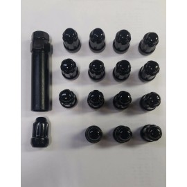 excalbur wheel UTV Black Lug Nuts 12mm x 1.5 w/ Socket (Set of 16) Polaris RZR 1000 12x1.5 1215