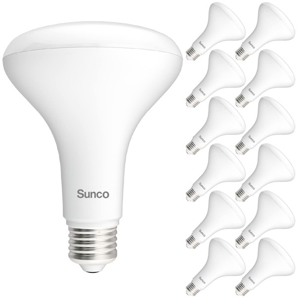 Sunco 12 Pack BR30 LED Bulbs 1600 LM, Indoor Flood