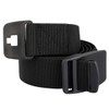 KYEYGWO Unisex Nylon Tactical Belt with Plastic Buckle, #1-Black(Stretchy)