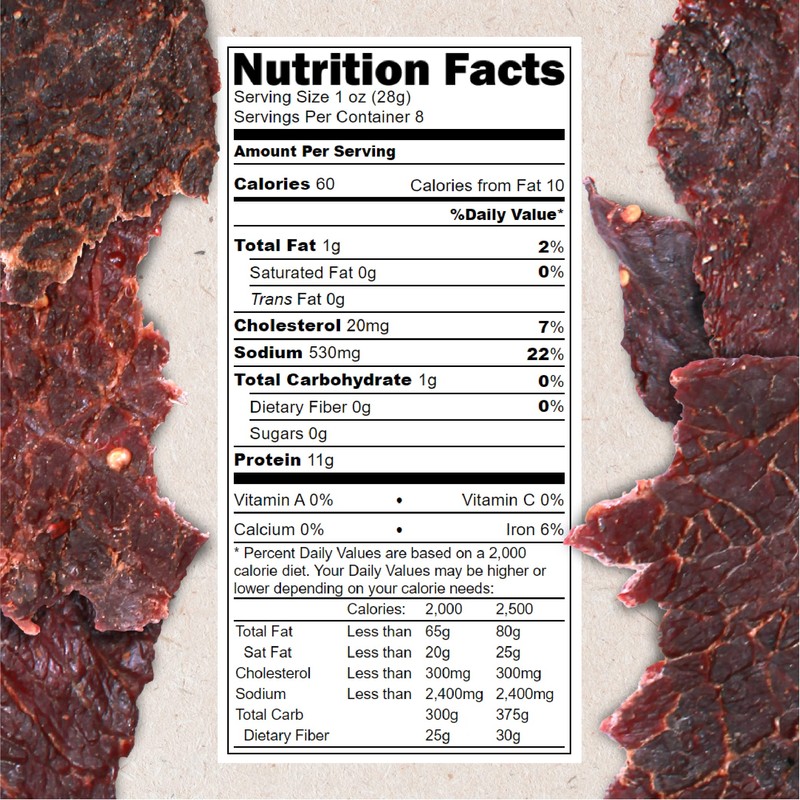 Hardtimes Handcrafted Beef Jerky - Black Pepper Flavor - 8