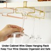 LINFIDITE Gold Under Cabinet Wine Glass Holder, 2 Pack, Space