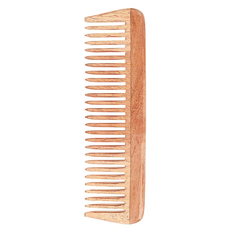 SVATV Handmade NEEM WOOD Detangling Comb for Thick, Curly and