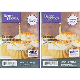 Better Homes and Gardens Orange Buttercream Cupcake Wax Cubes 5oz - 2-Pack