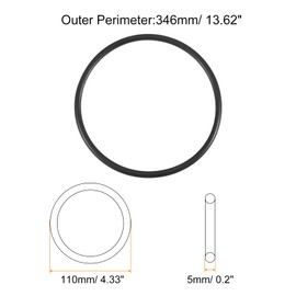 HARFINGTON 5 Pcs Universal Sewing Machine Motor Stretch Belt 346mm 13.5" Perimeter, 3/16" (5mm) Belt Thick for Sewing Machine Motor Seal Repair