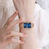 Taxau Women's Watch Women's Watches Women's Blue Square Dial Compact
