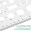 Mr. Pen- Geometric Drawing Template, Hexagon & Circles, Plastic Template