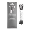 FINTOCO Round Waxed Dress Shoelaces with Silver Tips, Dark Gray,